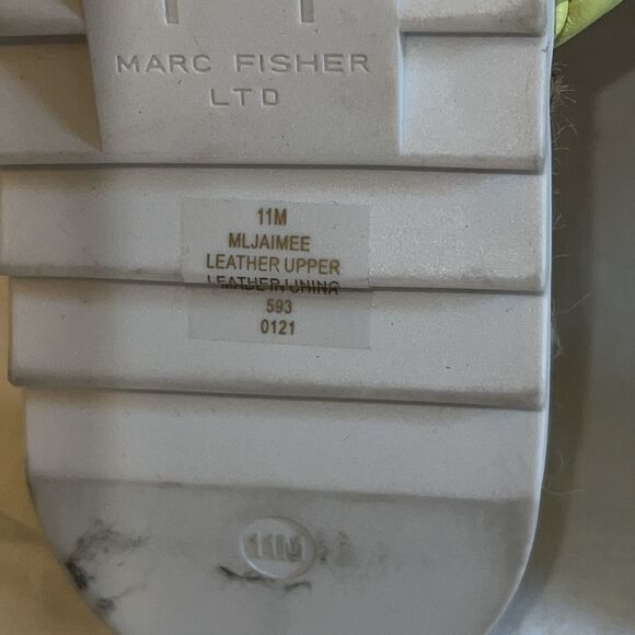 MARC FISHER LTD Jaimee Lime Green Braid Strappy Sandal - Picture 9 of 10